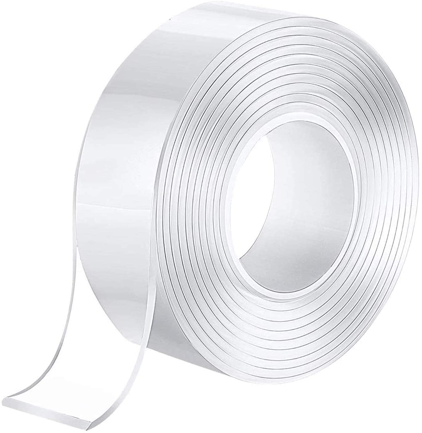 Ruban Adhésif Nano Réutilisable,Ruban adhésif Lavable sans Traces,Multifonctionnel Traceless Double Face, Adhésif Anti-Slip pour Verre, Plastique, Bois, Métal, Papier, etc.